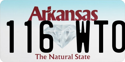 AR license plate 116WTO