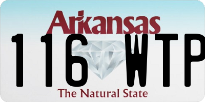 AR license plate 116WTP