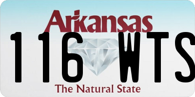 AR license plate 116WTS