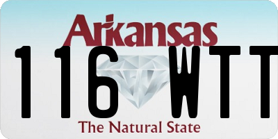 AR license plate 116WTT