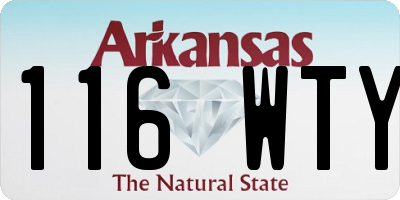 AR license plate 116WTY
