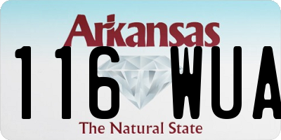AR license plate 116WUA