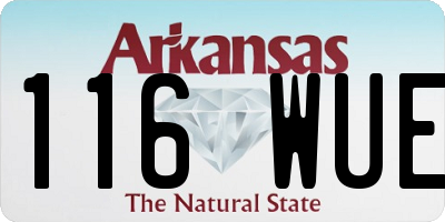 AR license plate 116WUE