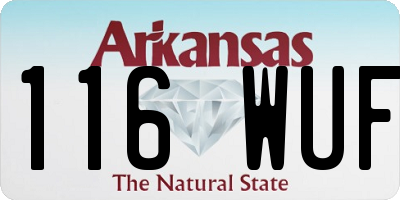 AR license plate 116WUF