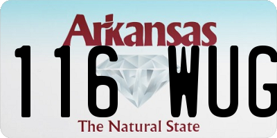AR license plate 116WUG