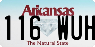 AR license plate 116WUH