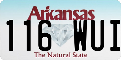 AR license plate 116WUI