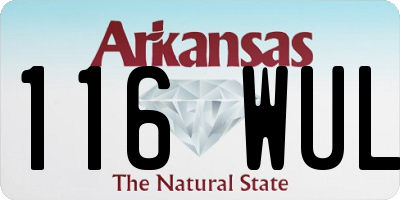AR license plate 116WUL