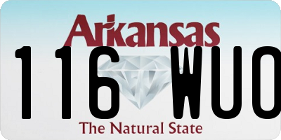 AR license plate 116WUO