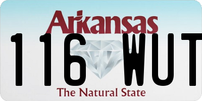 AR license plate 116WUT