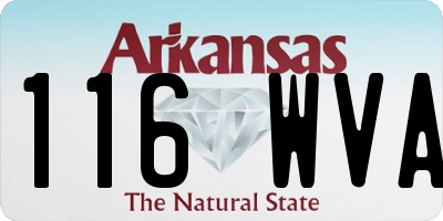 AR license plate 116WVA