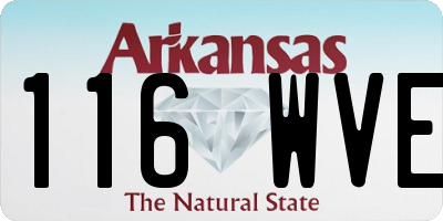 AR license plate 116WVE