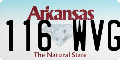 AR license plate 116WVG