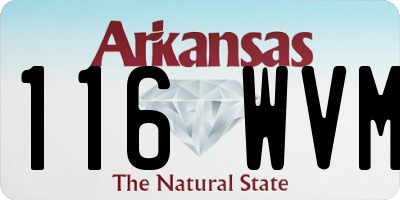 AR license plate 116WVM