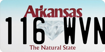AR license plate 116WVN
