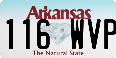 AR license plate 116WVP