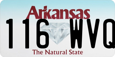 AR license plate 116WVQ