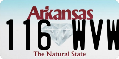 AR license plate 116WVW
