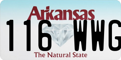 AR license plate 116WWG