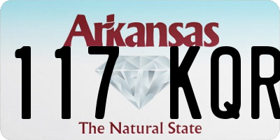 AR license plate 117KQR