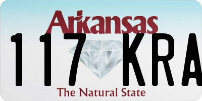 AR license plate 117KRA