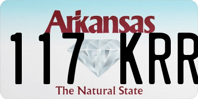 AR license plate 117KRR