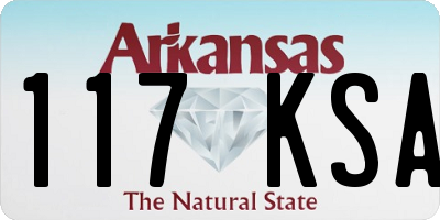 AR license plate 117KSA