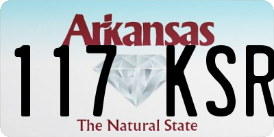 AR license plate 117KSR