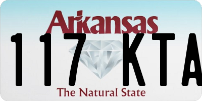 AR license plate 117KTA