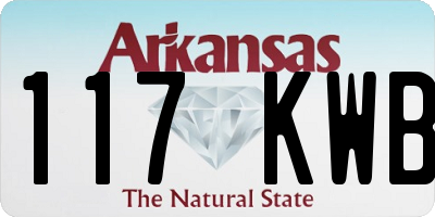 AR license plate 117KWB