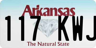 AR license plate 117KWJ