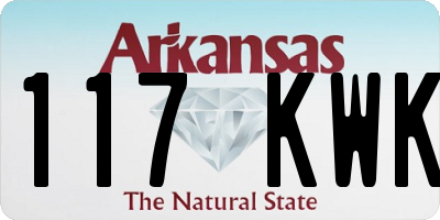 AR license plate 117KWK