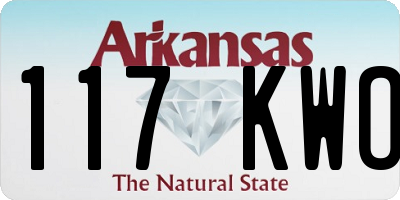 AR license plate 117KWO