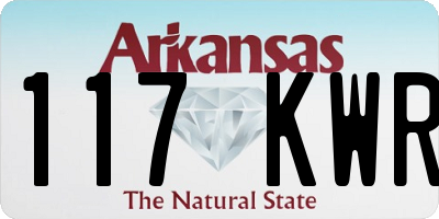 AR license plate 117KWR