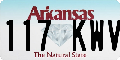 AR license plate 117KWV