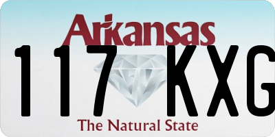 AR license plate 117KXG