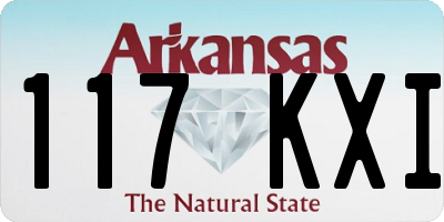 AR license plate 117KXI