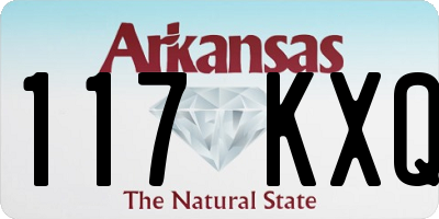 AR license plate 117KXQ