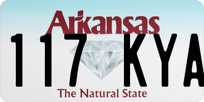 AR license plate 117KYA