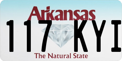 AR license plate 117KYI