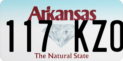 AR license plate 117KZO