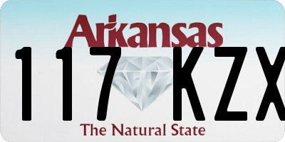 AR license plate 117KZX