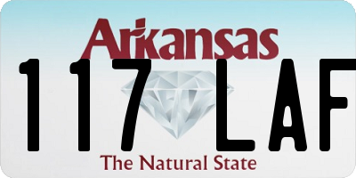 AR license plate 117LAF