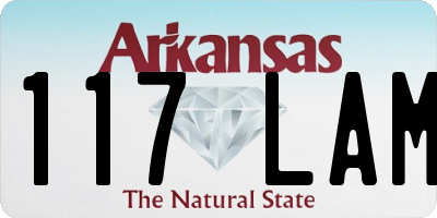 AR license plate 117LAM