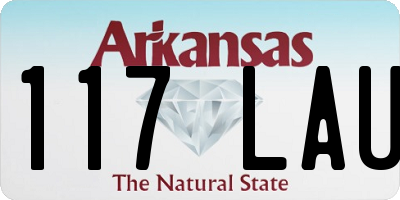 AR license plate 117LAU