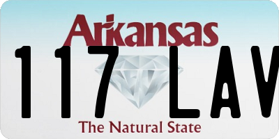 AR license plate 117LAV
