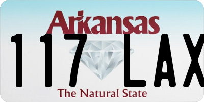 AR license plate 117LAX