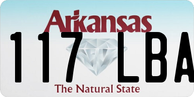 AR license plate 117LBA