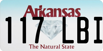 AR license plate 117LBI