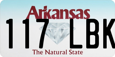 AR license plate 117LBK